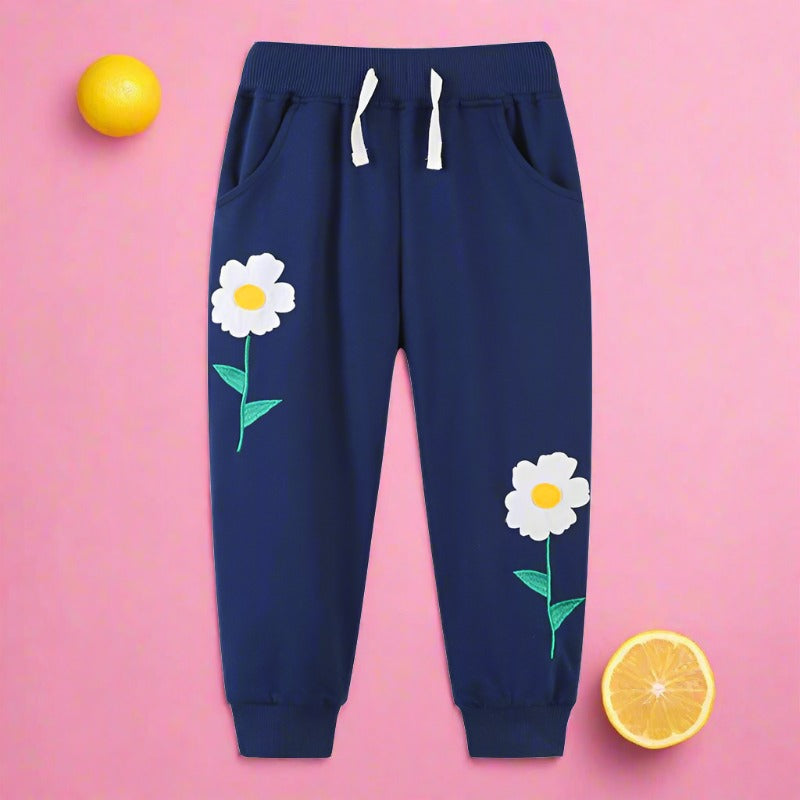 Children's sweatpants embroidered pocket children's pants
