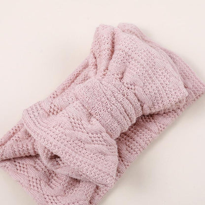 Children's Double Bow Knitted Hair Tape