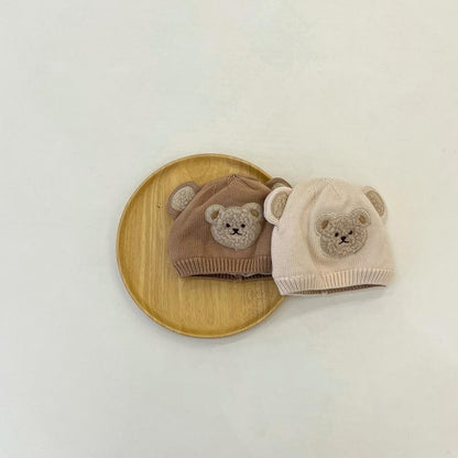 Baby Bear Boy Knitted Hat Plus Cotton Wool Hat