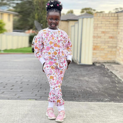 Children's Clothing Casual Printing Long Sleeve Sweater Suit