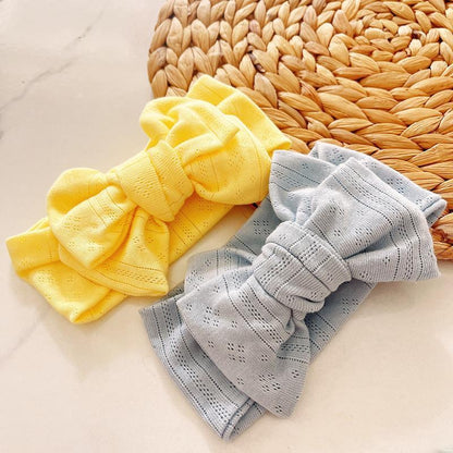 Children's Knitted Stretch Bow Hair Tape