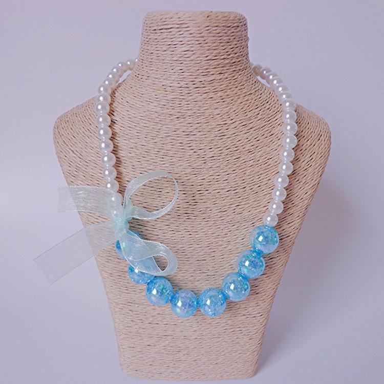 Clothing Ribbon Bow Accessories Children's Necklace Bracelet Set