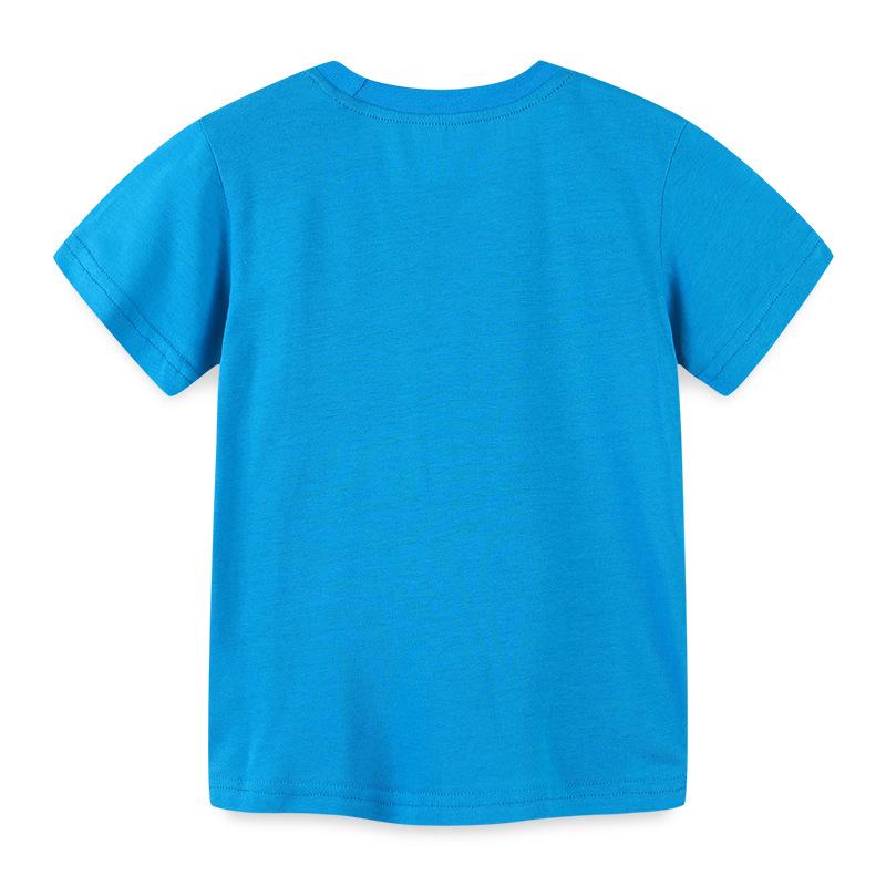 Children's T-shirt knitted cotton cartoon round neck boy