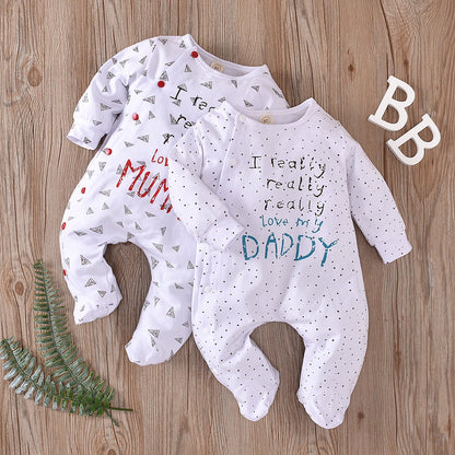 White long sleeved printed BODYSUIT