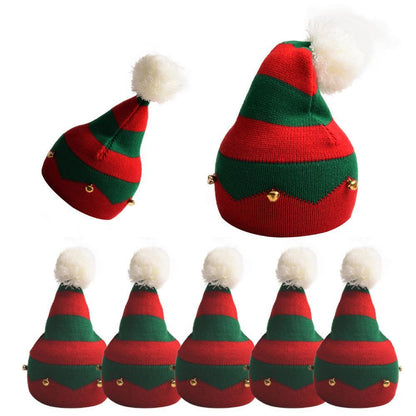Christmas fur ball bell children's wool hat