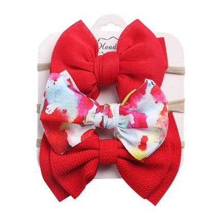 Children's Headdress Bow Hair Tie 3pcs/Set