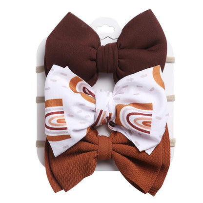 Children's Headdress Bow Hair Tie 3pcs/Set