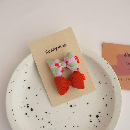 Children's Solid Color Bow Hairpin