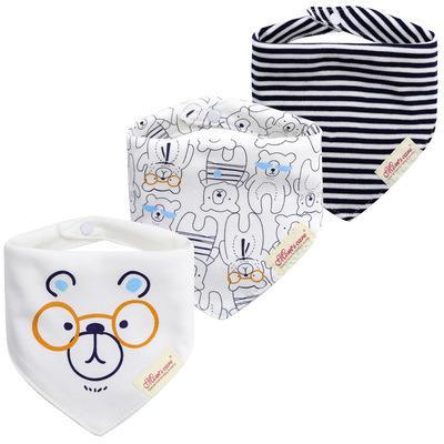 3pcs/set Baby Triangle Bib Saliva towel