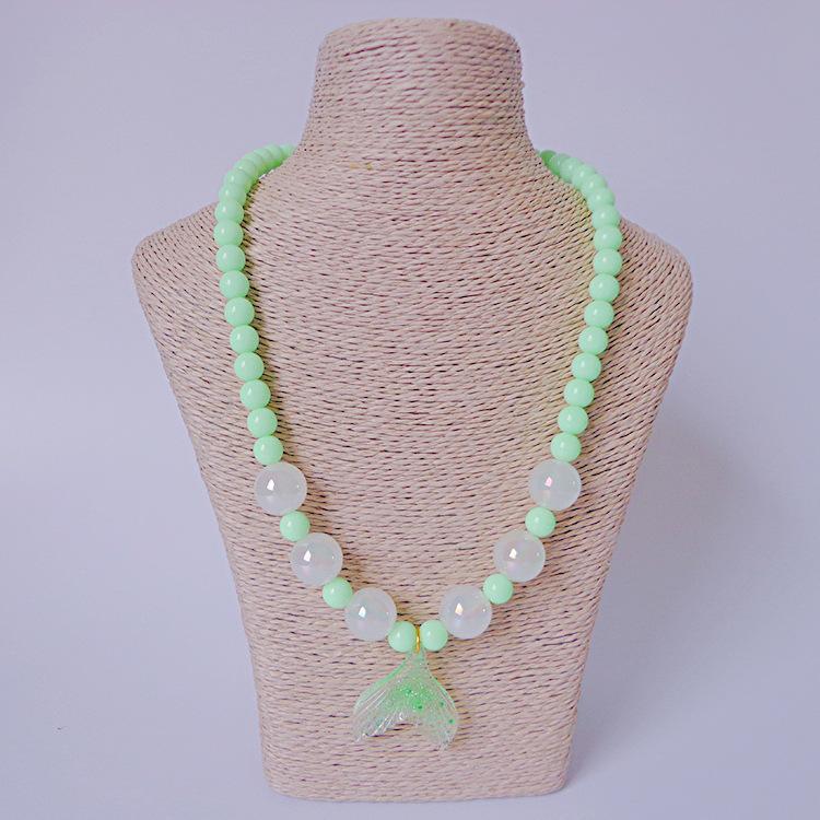 Cute Cartoon Beauty Fishtail Necklace Bracelet Set