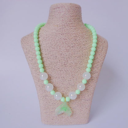 Cute Cartoon Beauty Fishtail Necklace Bracelet Set