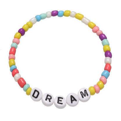 Hand-made Letter Encouraging Word Children's Bead Bracelet