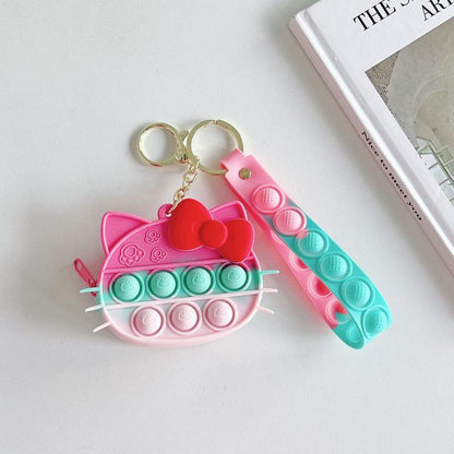 Cartoon Silicone Mini Bag Rabbit Pendant Keychain