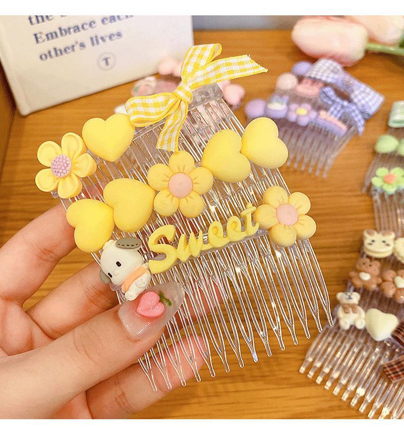 Children's Hairpin Comb Girl's Headdress 3pcs/set