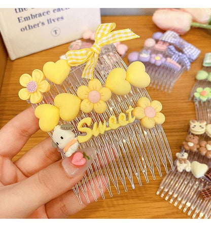 Children's Hairpin Comb Girl's Headdress 3pcs/set