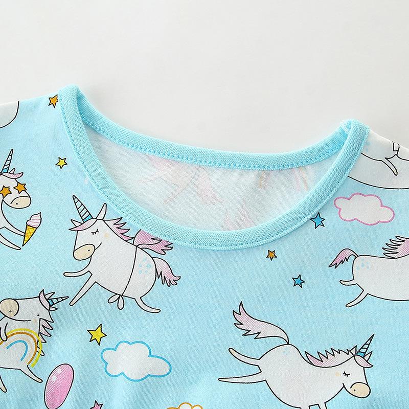 Cotton princess skirt cartoon printed sleeved children's skirt