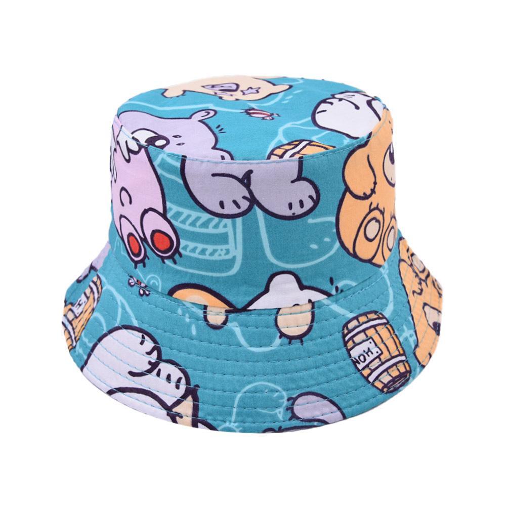 Children's Cartoon Printed Fisherman's Hat