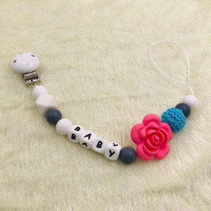 Baby Pacifier Clip Teether Toy Silicone Anti-drop Chain