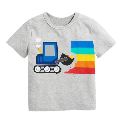 Children's T-shirt Knitted Short Sleeve Boys' Bottoming Shirt