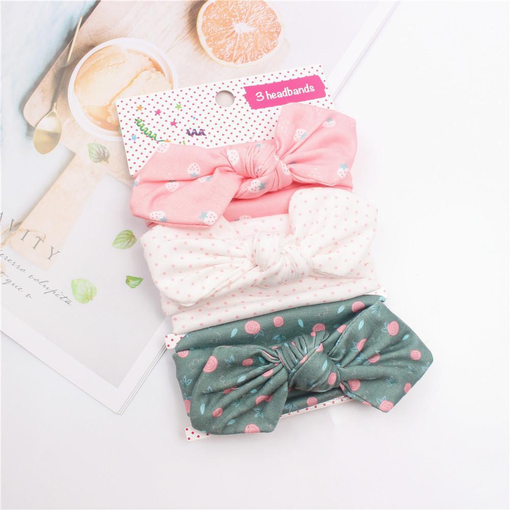 Baby Hair Band Three-piece Printed Headband Children's Bow
