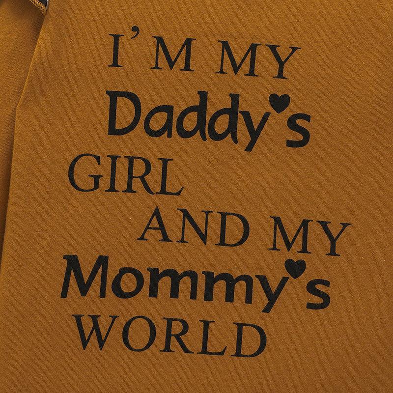 Children's Clothing Letter Long Sleeve Ha Clothes Pants Set Two-piece Set