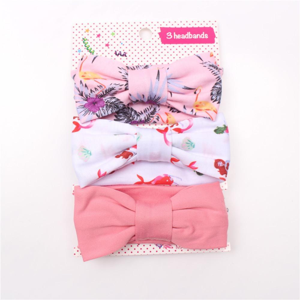 Baby Hair Band Three-piece Printed Headband Children's Bow