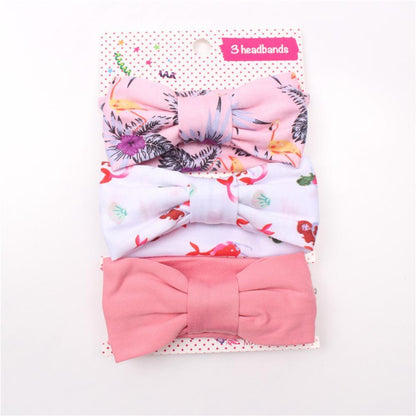 Baby Hair Band Three-piece Printed Headband Children's Bow