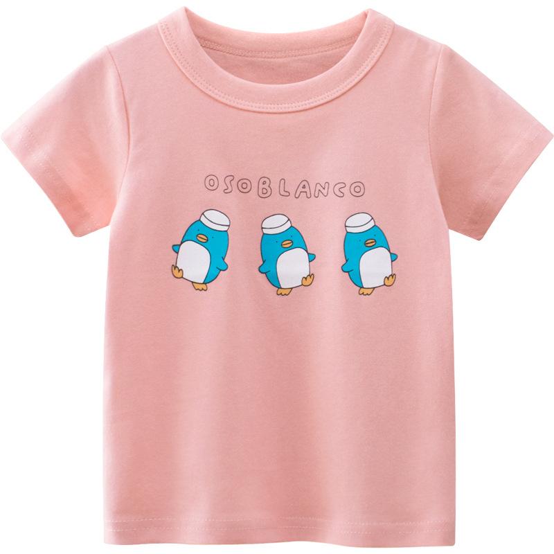 Girls cartoon short sleeve T-shirt