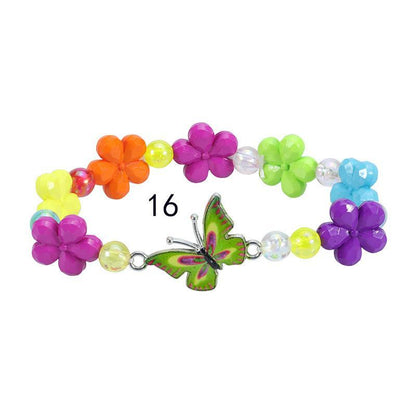 Children's Colorful Beaded Bracelet Colorful Butterfly Bracelet