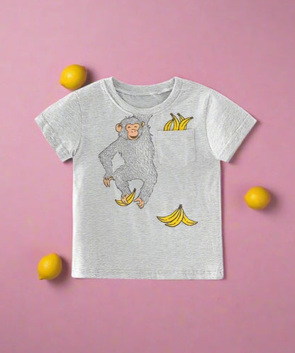 Boys' cotton short sleeve cartoon top