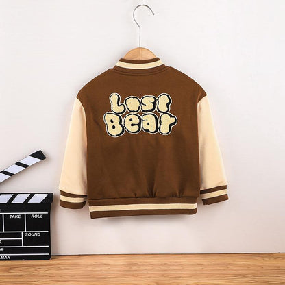 Boy's Jacket Bear Baseball Suit