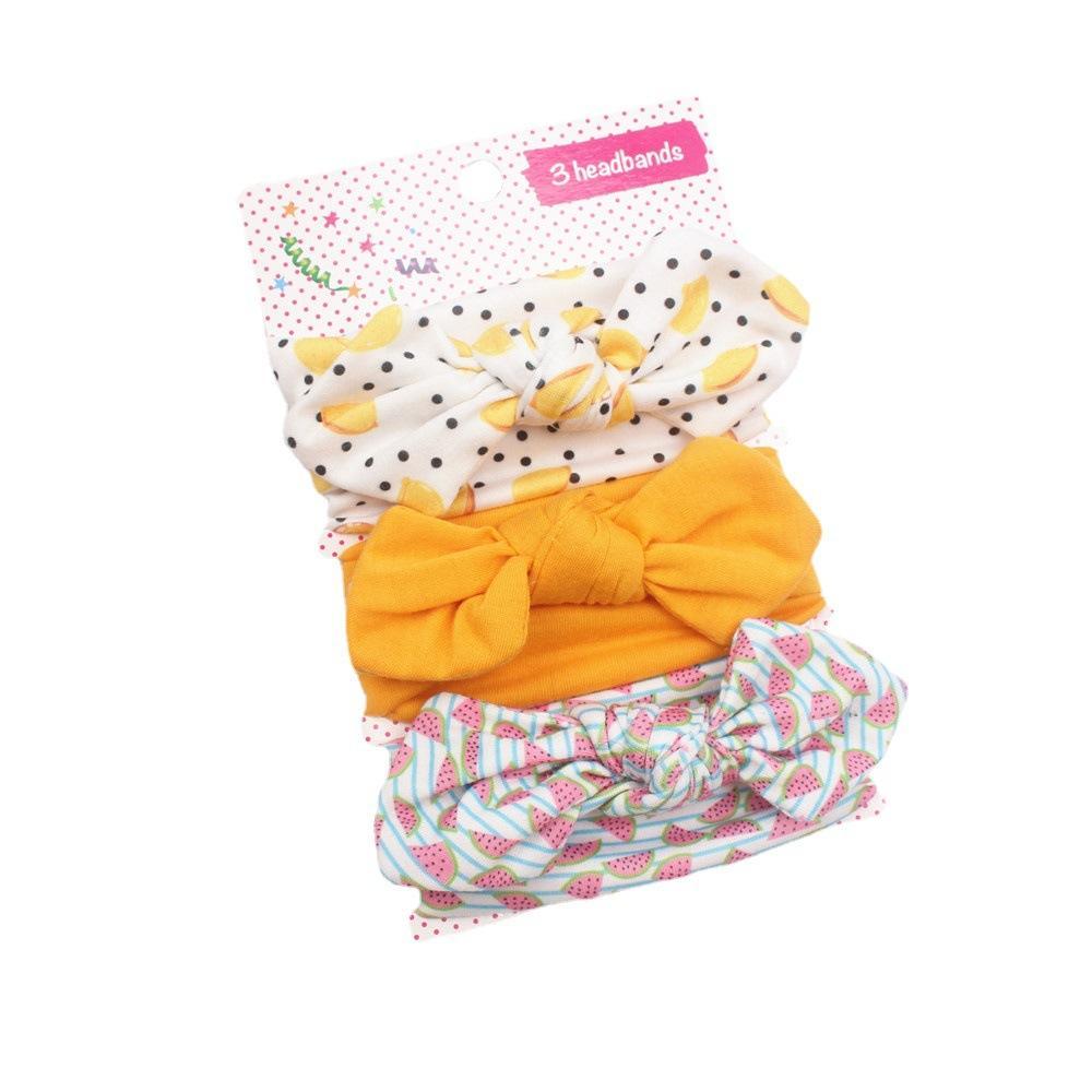 Baby Hair Band Three-piece Printed Headband Children's Bow