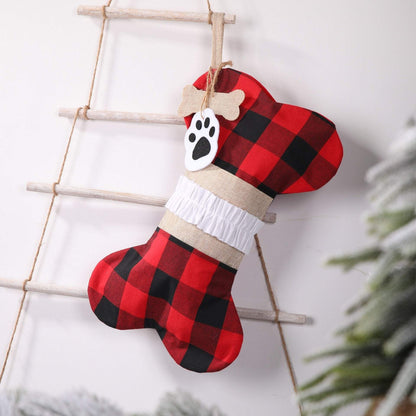 Christmas Decorations Bone Shape Socks Gift Bag