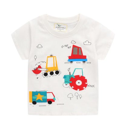 Smiling face cartoon embroidered children's Short Sleeve T-Shirt