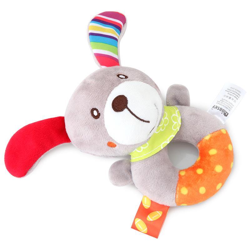 Baby Puppy Ring Bell Round Hand Plush Toy