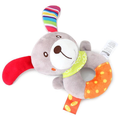Baby Puppy Ring Bell Round Hand Plush Toy