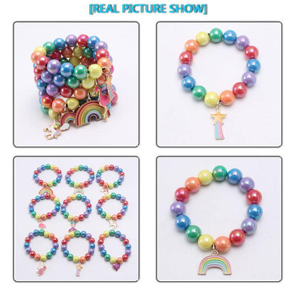 Rainbow Beaded Bracelet for Children
