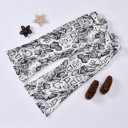 Sleeveless Neck Chiffon shirt printed trousers two piece set