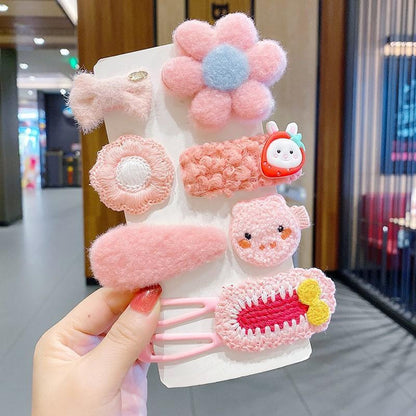 Plush Children Cartoon Hairpin