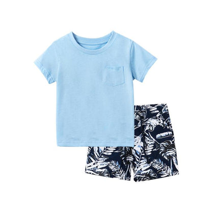 Children's set boys' short sleeved Shorts Set