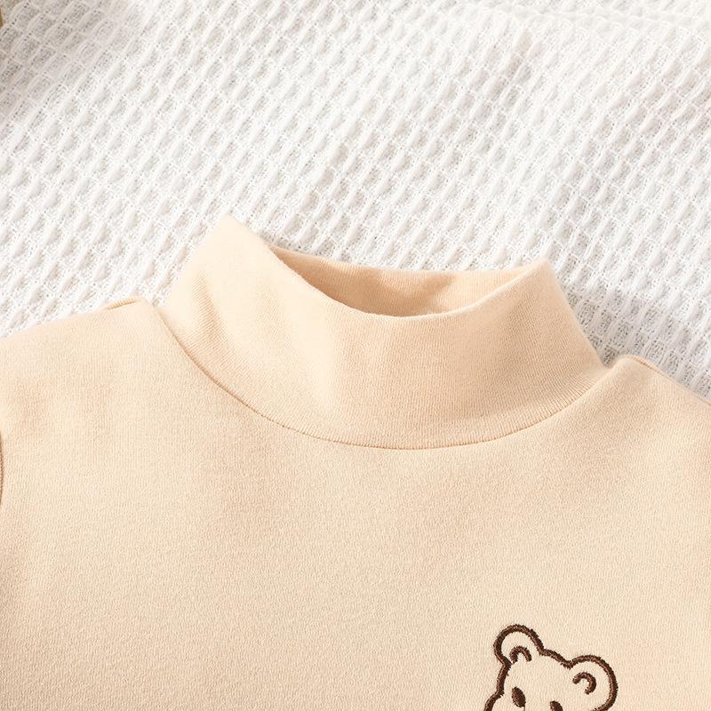 Girl's Half High Neck Long Sleeve Top