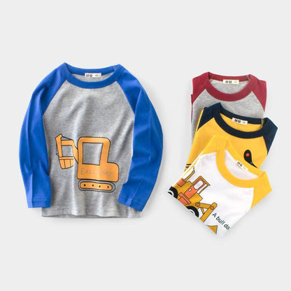 Children's Backing Shirt Long Sleeve Tee Clothes