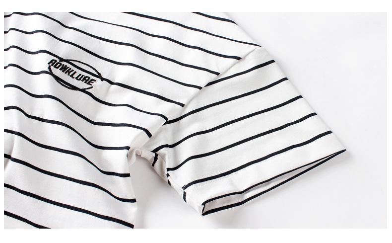 Striped embroidered top children's Short Sleeve