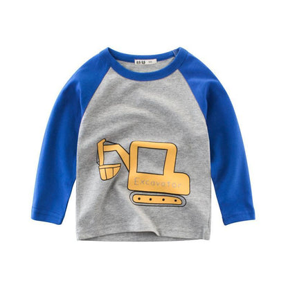 Children's Backing Shirt Long Sleeve Tee Clothes