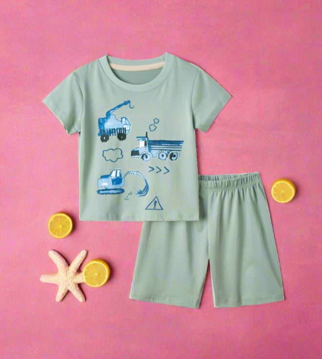 Children's set short sleeved shorts two-piece set