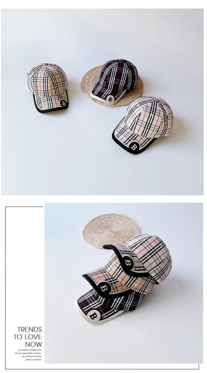 Fashion Bound Color Stripe B Letter Children's Baseball Cap