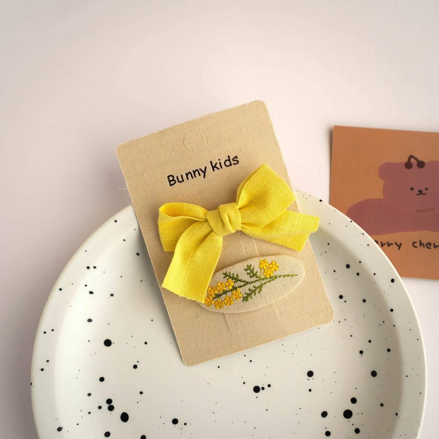 Children's Fabric Cartoon Bow Hairpin