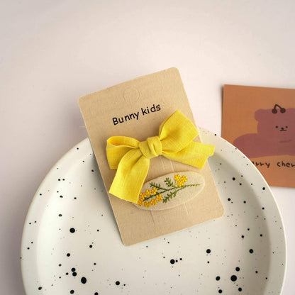 Children's Fabric Cartoon Bow Hairpin