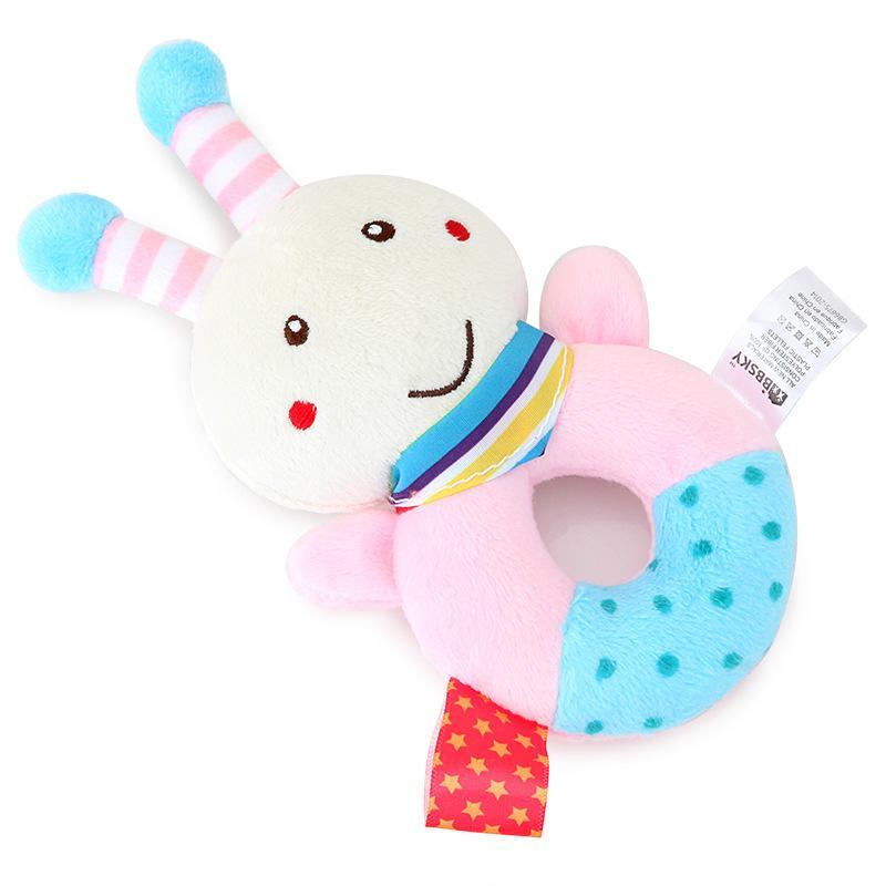 Baby Puppy Ring Bell Round Hand Plush Toy