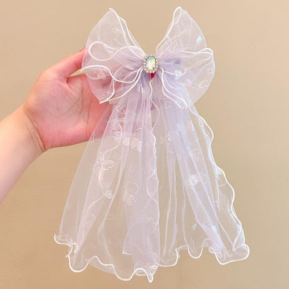Children's Large Mesh Bow Hairpin